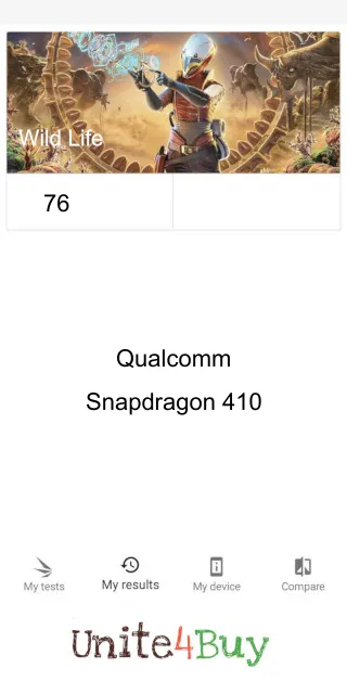 Qualcomm Snapdragon 410 3DMark Benchmark punktacja