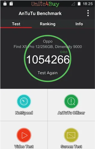 wyniki testów AnTuTu dla Oppo Find X5 Pro 12/256GB, Dimensity 9000