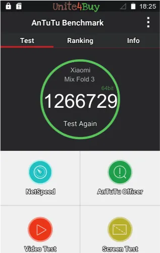 wyniki testów AnTuTu dla Xiaomi Mix Fold 3 12/256GB