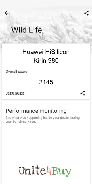 Huawei HiSilicon Kirin 985 -puhelimen 3DMark benchmark -pisteet
