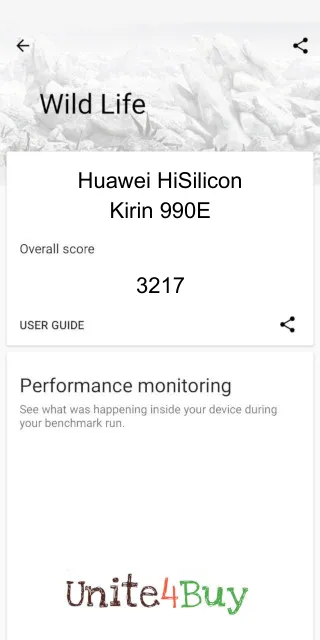 Huawei HiSilicon Kirin 990E 3DMark benchmark-poeng