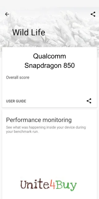 Qualcomm Snapdragon 850 -puhelimen 3DMark benchmark -pisteet