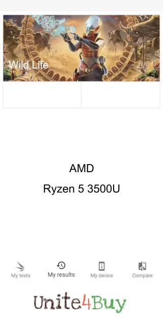 AMD Ryzen 5 3500U -puhelimen 3DMark benchmark -pisteet