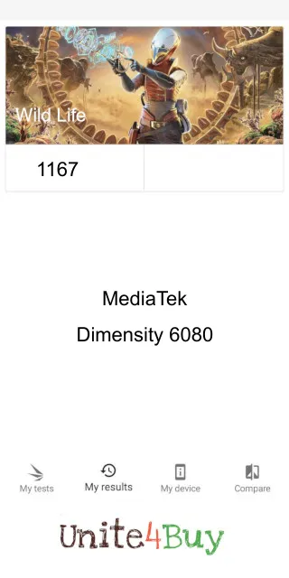 MediaTek Dimensity 6080: Resultado de las puntuaciones de 3DMark Benchmark