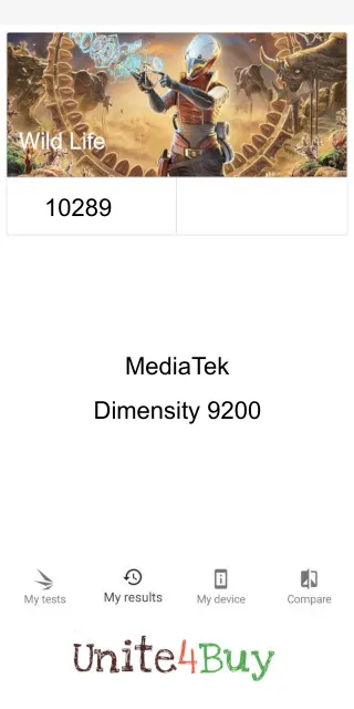 תוצאות ציון MediaTek Dimensity 9200 3DMark benchmark