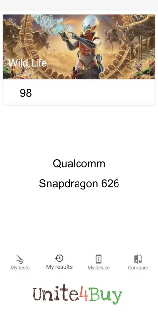 תוצאות ציון Qualcomm Snapdragon 626 3DMark benchmark