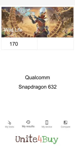 Qualcomm Snapdragon 632 -puhelimen 3DMark benchmark -pisteet