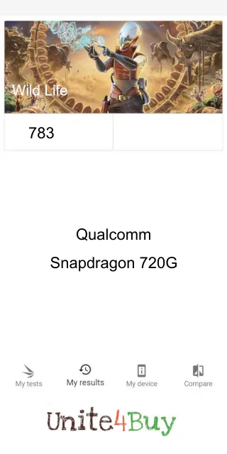 Qualcomm Snapdragon 720G -puhelimen 3DMark benchmark -pisteet
