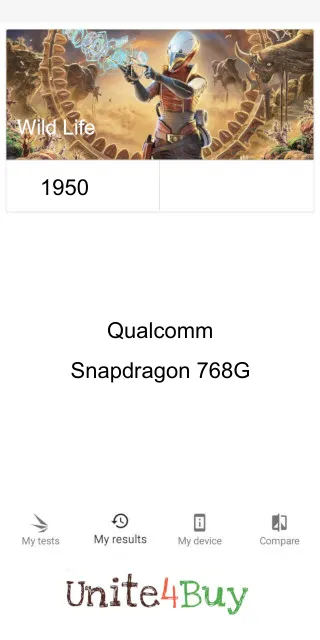 Qualcomm Snapdragon 768G -puhelimen 3DMark benchmark -pisteet