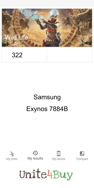 תוצאות ציון Samsung Exynos 7884B 3DMark benchmark