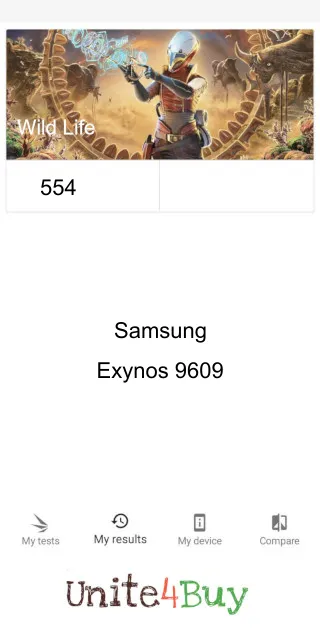 Samsung Exynos 9609 -puhelimen 3DMark benchmark -pisteet