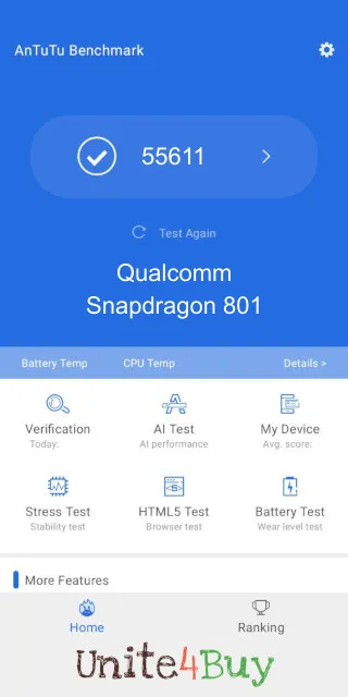 Pontuação do Qualcomm Snapdragon 801 Antutu Benchmark