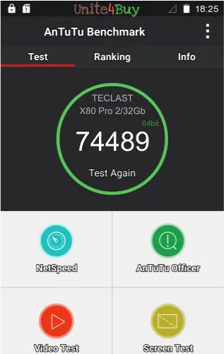 TECLAST X80 Pro 2/32Gb Antutu benchmark résultats, score de test