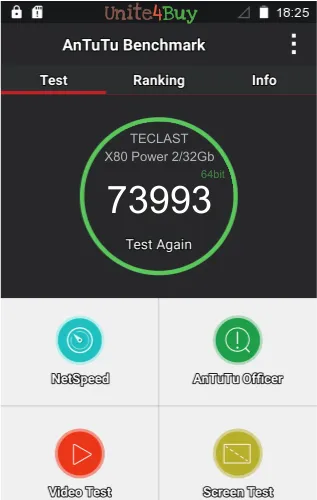 wyniki testów AnTuTu dla TECLAST X80 Power 2/32Gb