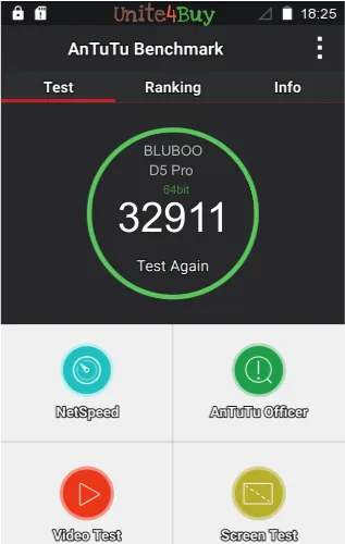 wyniki testów AnTuTu dla BLUBOO D5 Pro