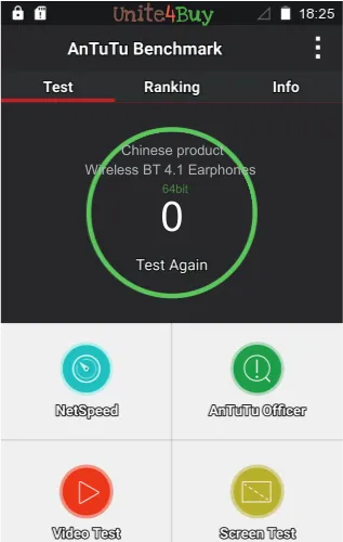Chinese product Wireless BT 4.1 Earphones Antutu referenčné skóre