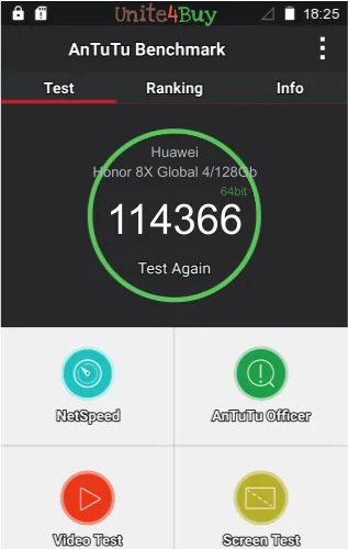 Huawei Honor 8X Global 4/128Gb Antutu benchmark score