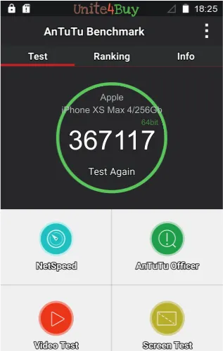 wyniki testów AnTuTu dla Apple iPhone XS Max 4/256Gb