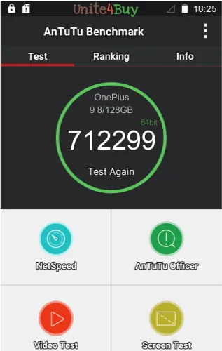النتيجة المعيارية لـ OnePlus 9 8/128GB Antutu