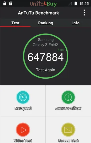 Samsung Galaxy Z Fold2 ציון אמת מידה של אנטוטו