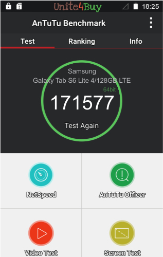 Samsung Galaxy Tab S6 Lite 4/128GB LTE Antutu benchmark score results