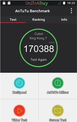 Cubot King Kong 7 8/128GB Antutu benchmark résultats, score de test