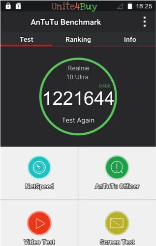 wyniki testów AnTuTu dla Realme 10 Ultra