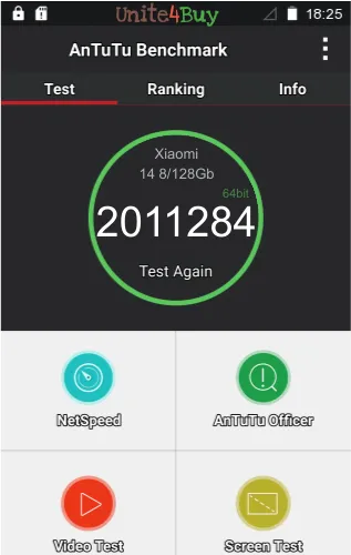 Xiaomi 14 8/256Gb Antutu benchmark résultats, score de test