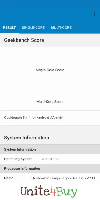 نتائج اختبار Qualcomm Snapdragon 8cx Gen 2 5G Geekbench المعيارية