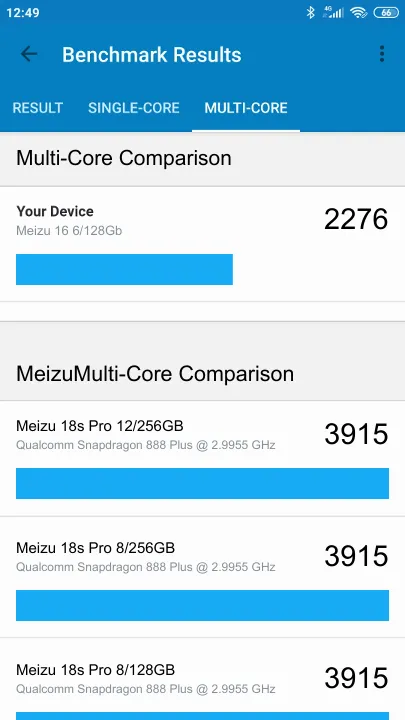 Meizu 16 6/128Gb Geekbench benchmark ranking